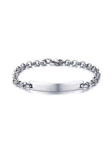 Bracelet plaqué argent de forme géométrique à la mode