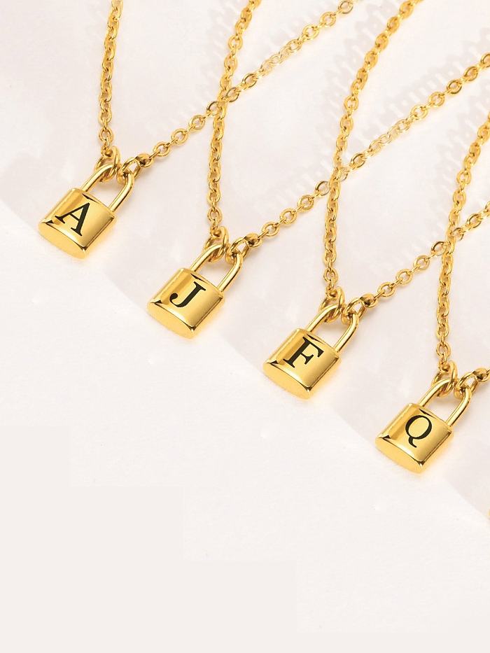Hip-Hop-Halskette mit Buchstaben aus Edelstahl