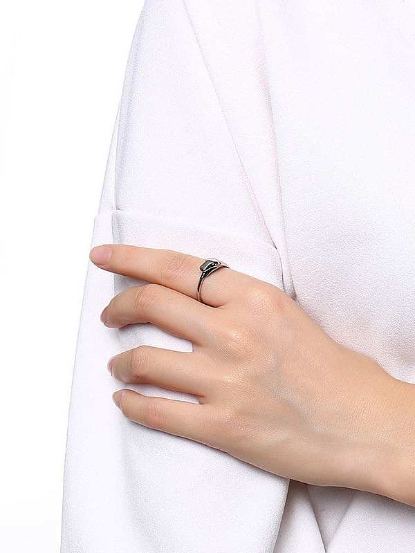 Titanium Steel Snake Minimalist Band Ring