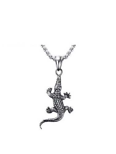 Exquisite Crocodile Shaped Stainless Steel Pendant