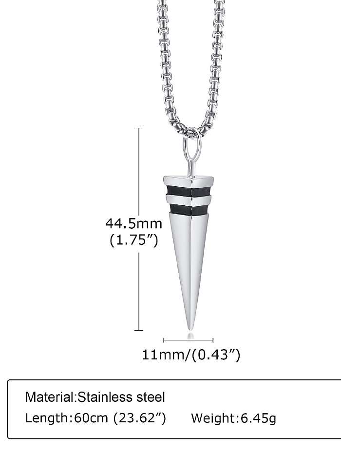 Stainless steel Hip Hop Geometric Pendant