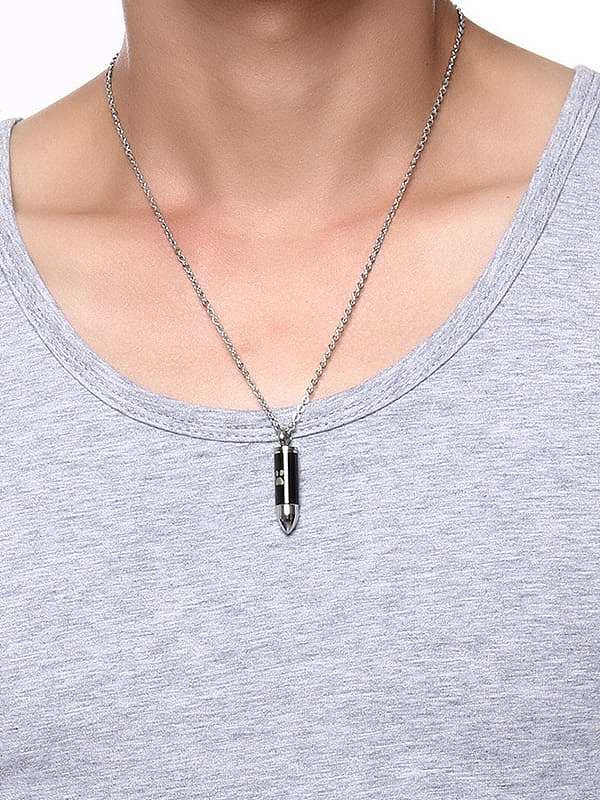 Personality Bullet Shaped Stainless Steel Pendant
