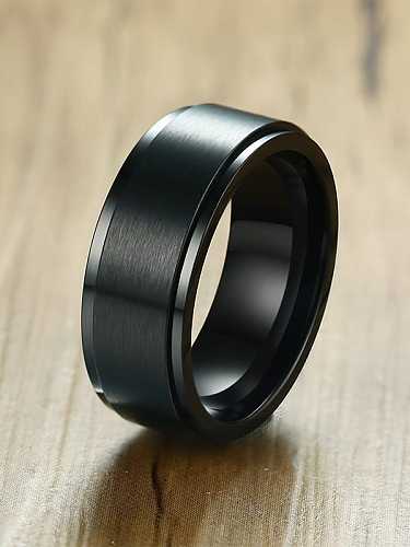 Titanium Steel Round Minimalist Band Ring