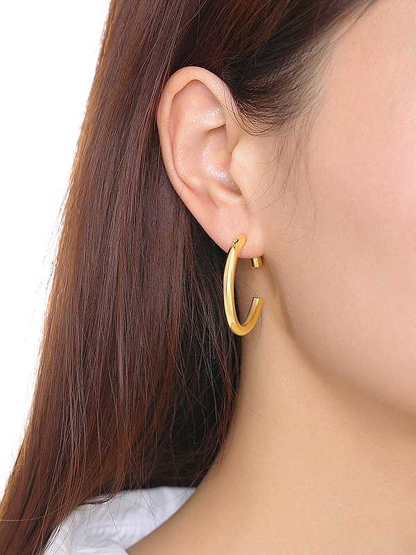 Titanium Round Minimalist Huggie Earring