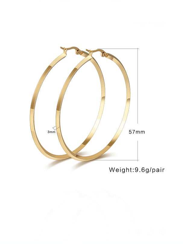 Titanium Steel Geometric Minimalist Hoop Earring