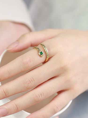 Stainless steel Cubic Zirconia Snake Vintage Band Ring