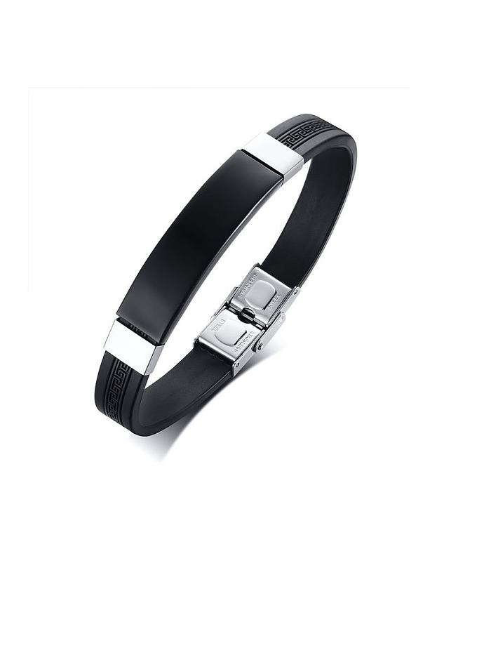 Stainless Steel With Platinum Plated Simplistic Fringe Bracelets