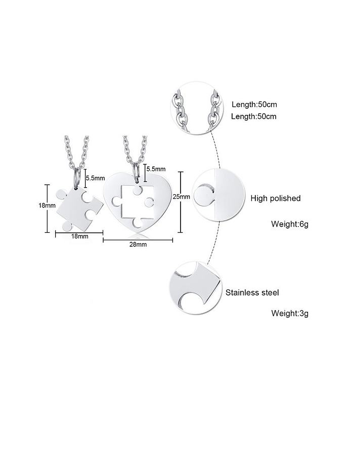 Stainless Steel With Platinum Plated Personality Irregular Necklaces