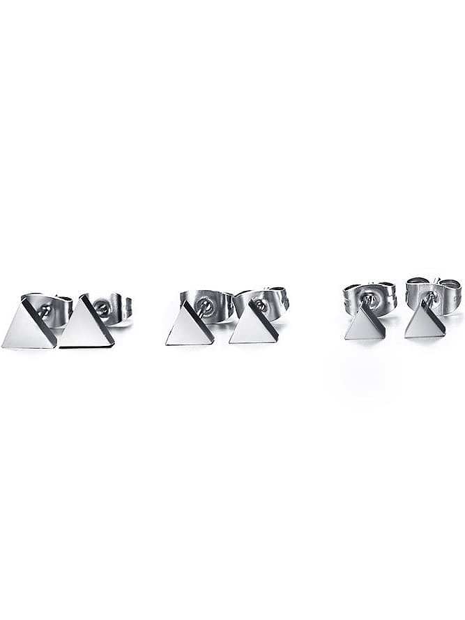 Titanium Steel Triangle Minimalist Stud Earring