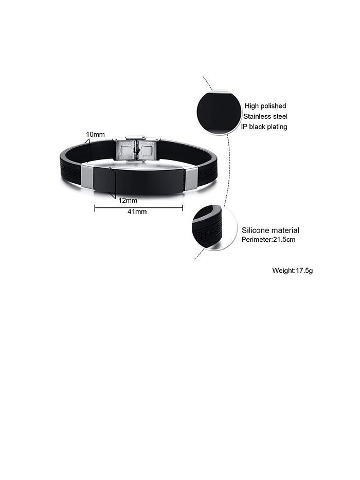 Stainless Steel With Platinum Plated Simplistic Fringe Bracelets