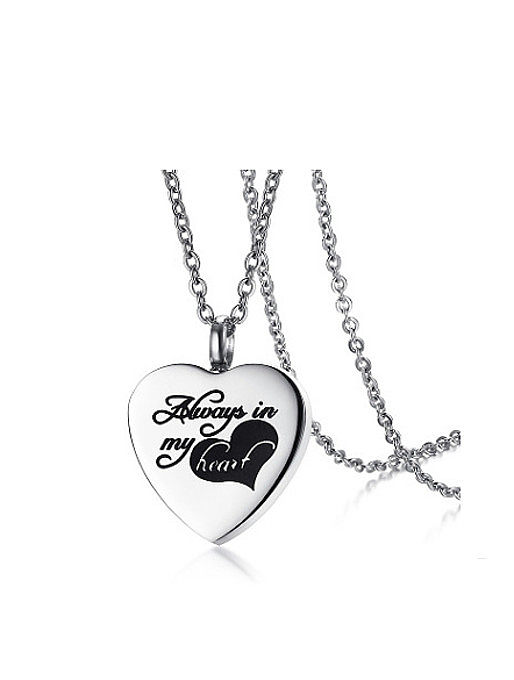 Women Fashion Heart Shaped Stainless Steel Pendant