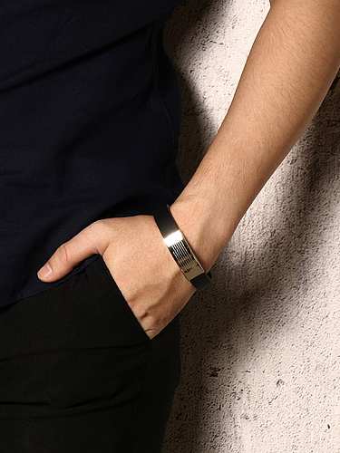 Personality Geometric Shaped Silicone Material Bangle