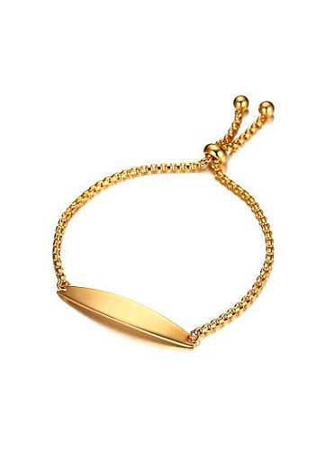 Längenverstellbares, geometrisch geformtes, vergoldetes Titanarmband