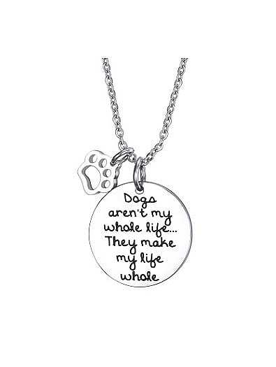 Unisex Delicate Tag Shaped Stainless Steel Pendant