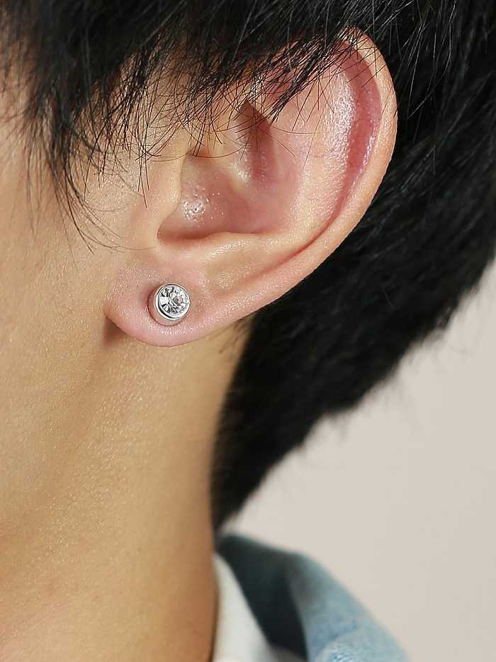 Stainless steel Cubic Zirconia Geometric Minimalist Clip Earring