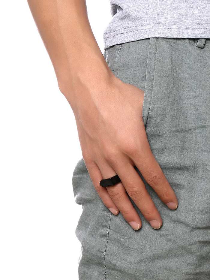 Stainless steel Geometric Minimalist Band Ring
