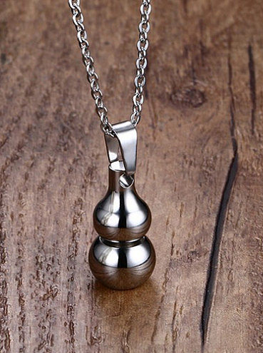 Delicate Gold Plated Gourd Shaped Titanium Pendant