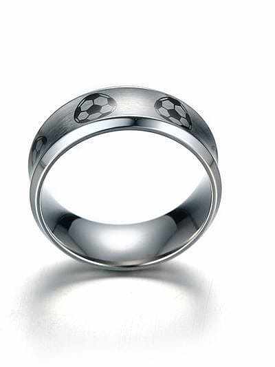 Stainless steel Enamel Ball Minimalist Band Ring