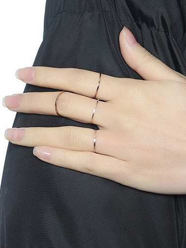 Stainless steel Round Minimalist Band Ring