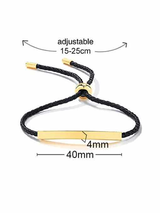Bracelet ajustable minimaliste géométrique en acier au titane