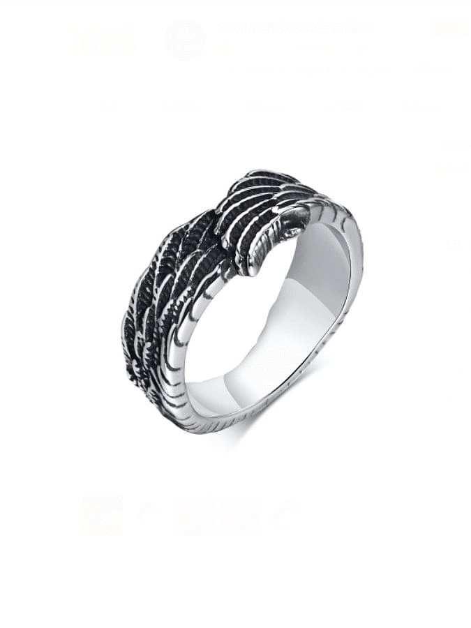 Stainless steel Irregular Hip Hop Band Ring