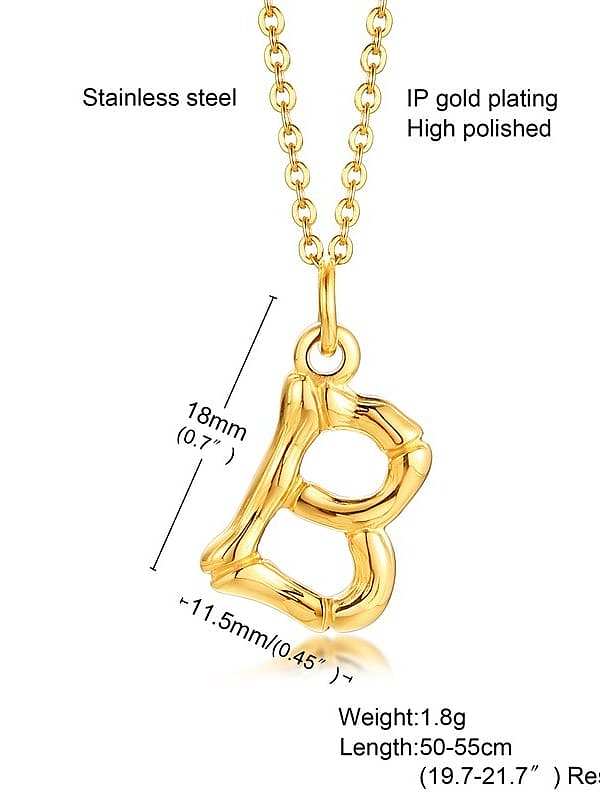 Titanium Steel 26 Letter Minimalist Pendant Necklace