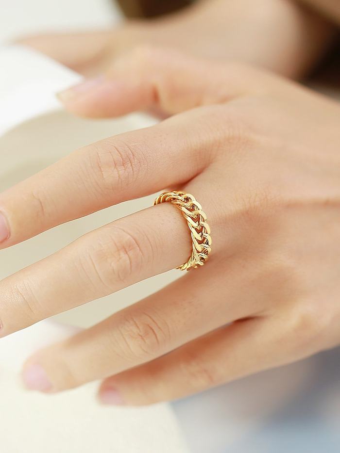 Titanium Steel Geometric Minimalist Band Ring