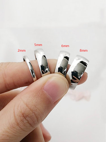 Stainless steel Smooth Round Minimalist Band Ring