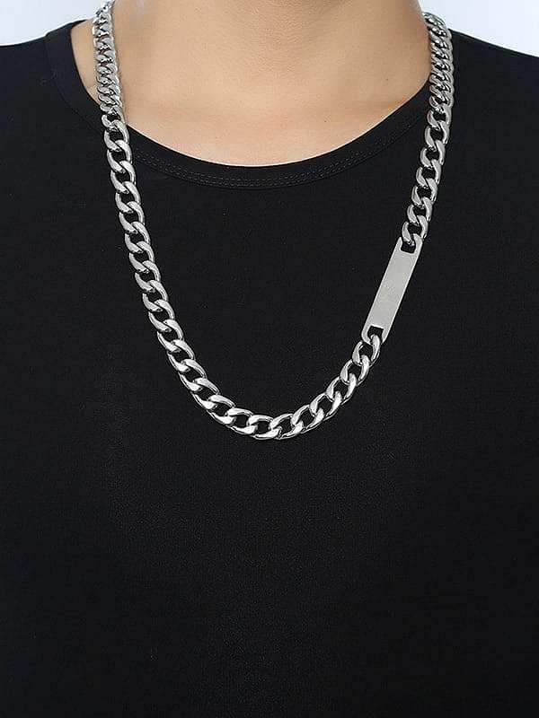 Stainless steel Geometric Minimalist Long Strand Necklace