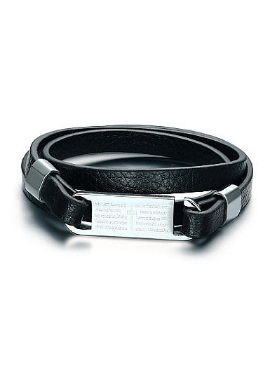 Trendy Geometric Shaped Artificial Leather Bracelet