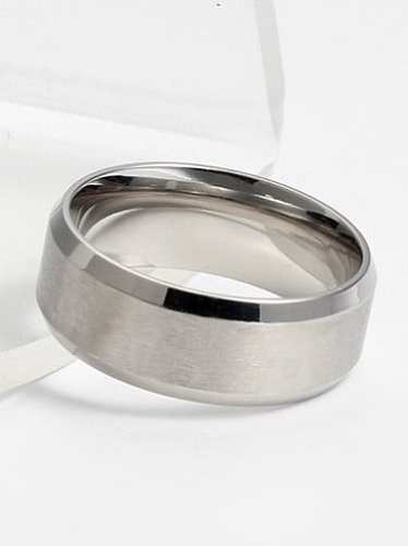 Personality Black Gun Plated Titanium Ring