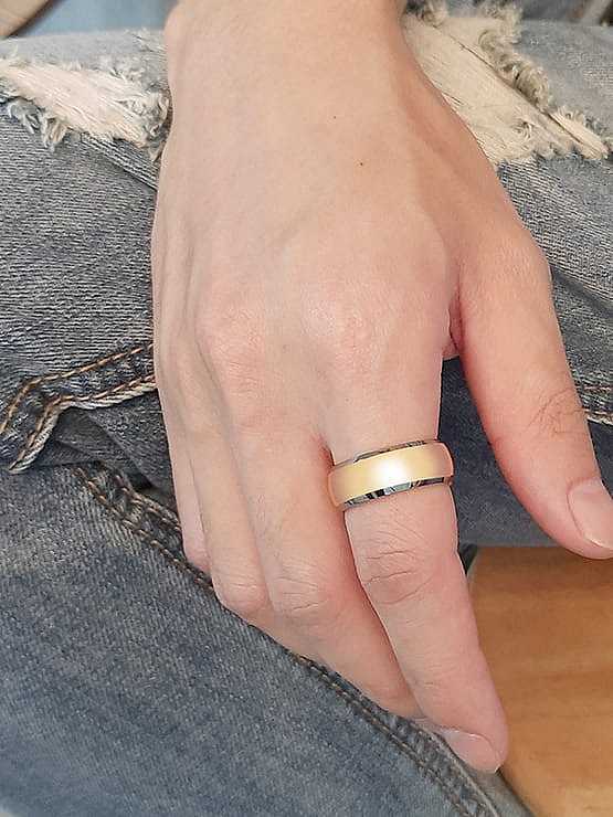 Stainless steel Geometric Minimalist Band Ring