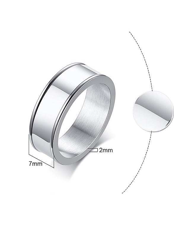 316L Surgical Steel Smooth Geometric Minimalist Band Ring