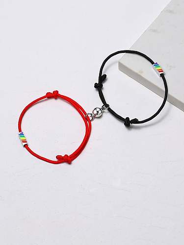 Stainless steel Enamel Geometric Minimalist Woven Bracelet