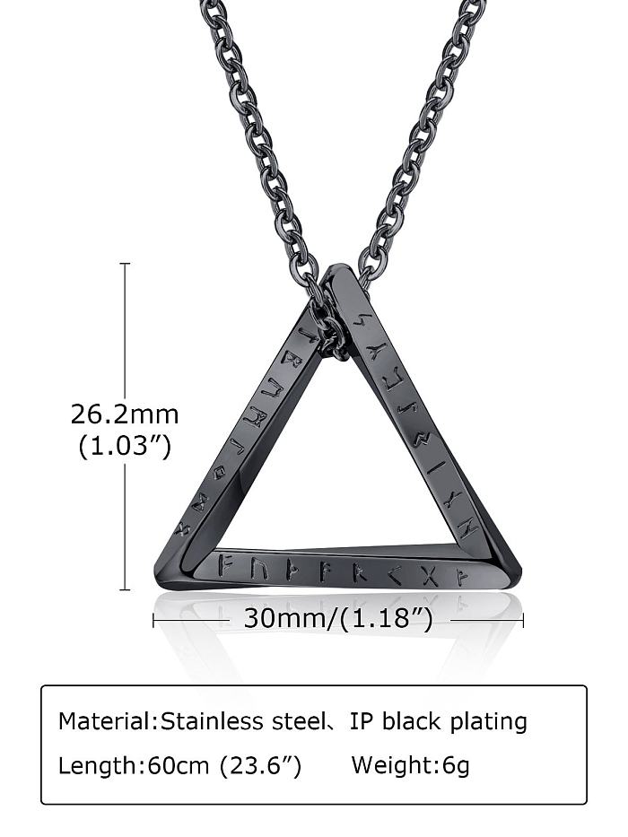 Stainless steel Hip Hop Triangle Pendant