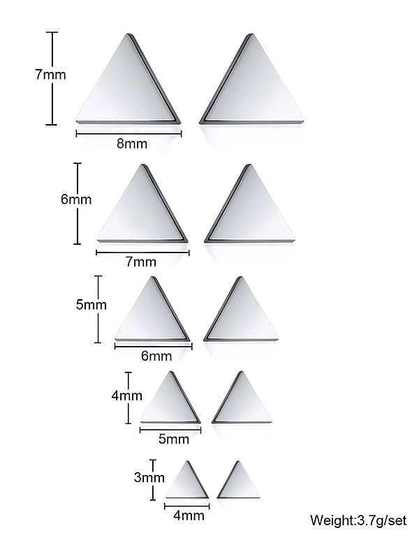Titanium Steel Triangle Minimalist Stud Earring