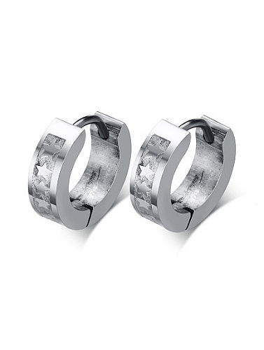 Fashion Star Shaped Stainless Steel Clip Earrings