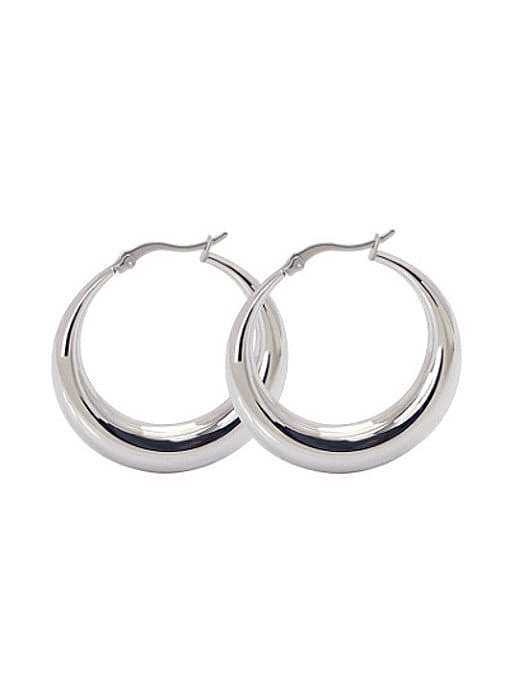 Fashion High Polished Stainless Steel Drop Earrings