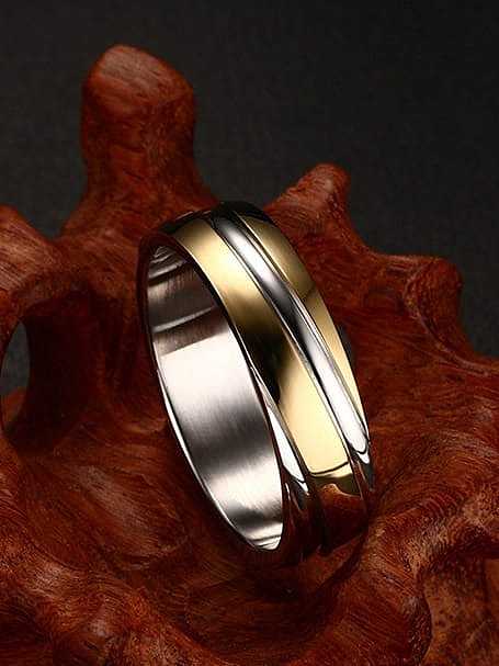 Titanium Steel Smooth Round Minimalist Band Ring