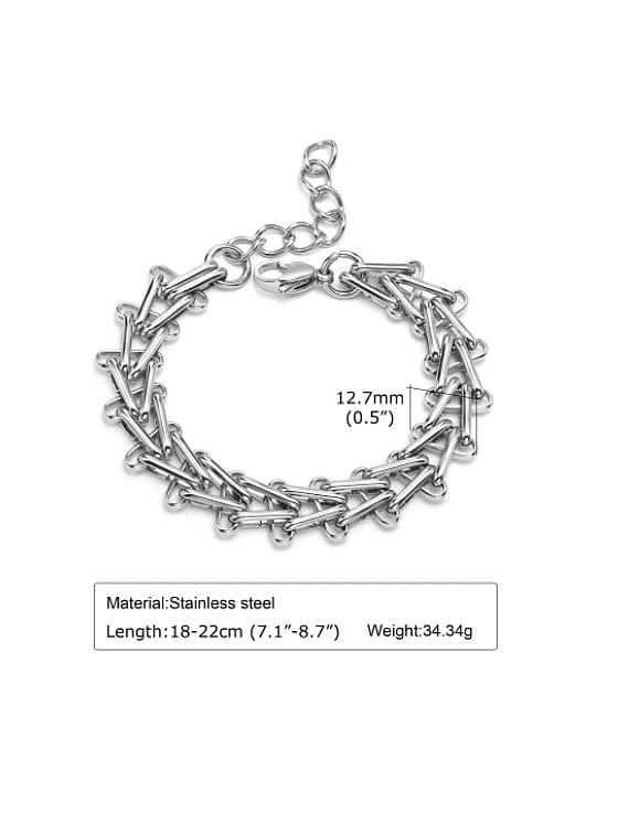 Stainless steel Irregular Hip Hop Link Bracelet