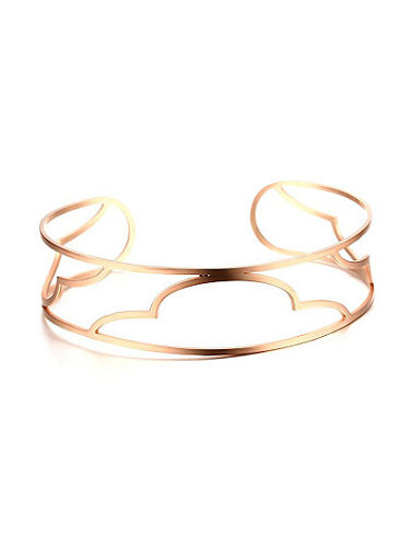 Exquisite Open Design Hollow Design Titanium Bangle