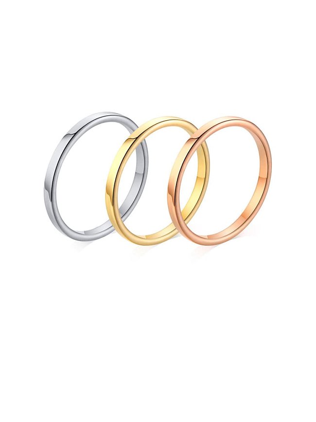 Stainless steel Geometric Minimalist Band Ring
