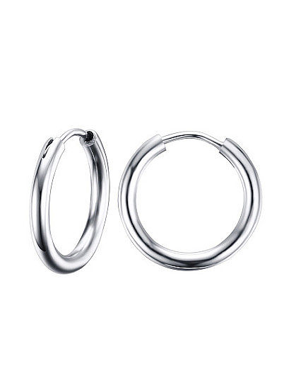 All-match High Polished Stainless Steel Drop Earrings