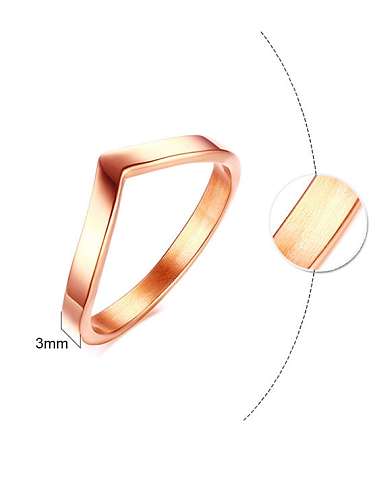 Titanium Steel Geometric Minimalist Band Ring