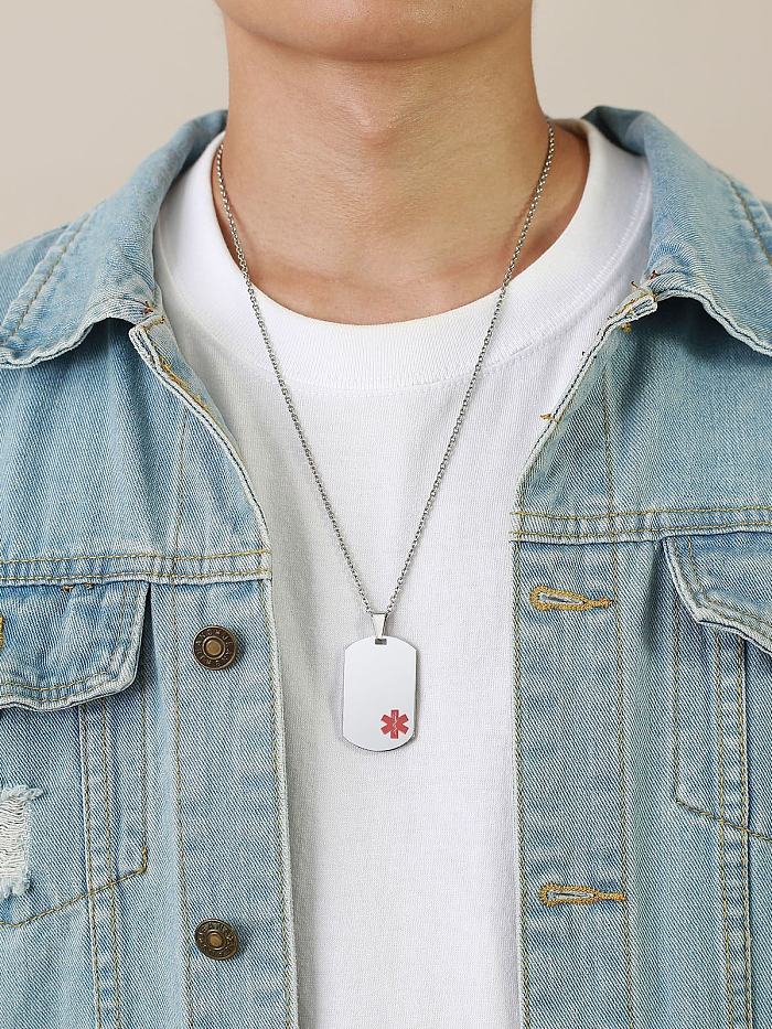 Titanium Steel Hip Hop Geometric Pendant