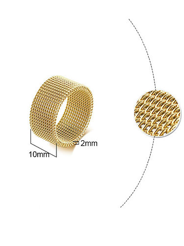Stainless steel Geometric Ethnic Band Ring