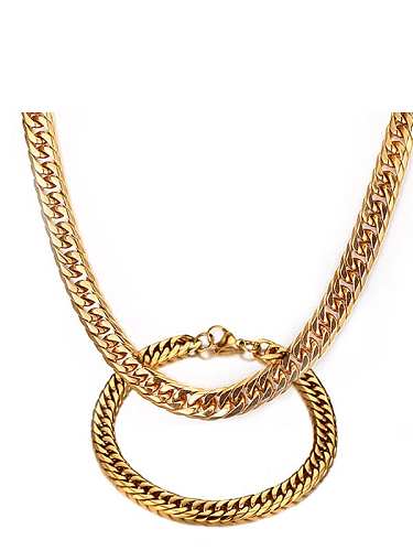 Titanium Steel Geometric Chain Vintage Necklace