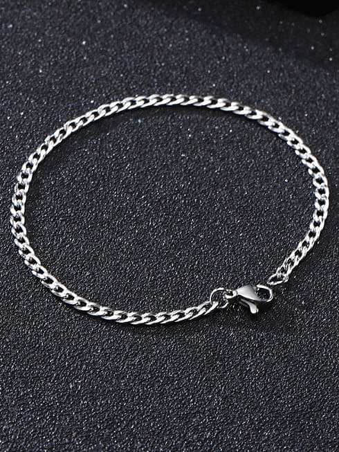 Titanium Steel Hollow Geometric Chain Minimalist Link Bracelet