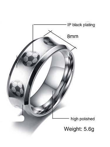 Stainless steel Enamel Ball Minimalist Band Ring