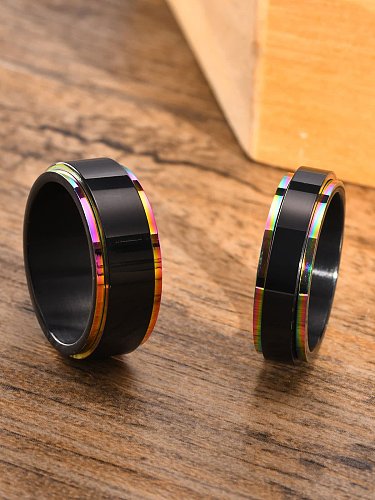 Stainless steel Round Minimalist Band Ring